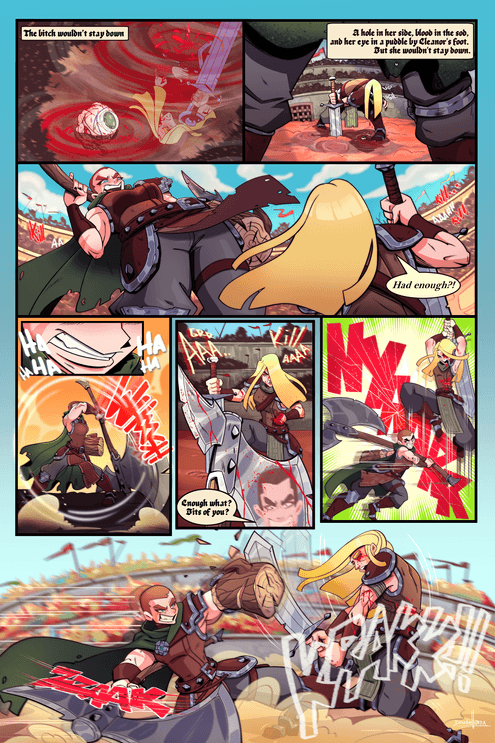 Comic book art for Mother & Slaughter