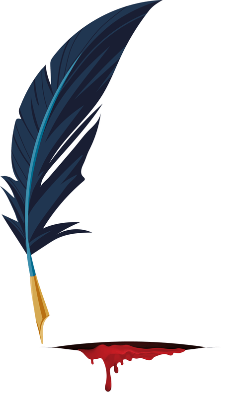 quill with blood